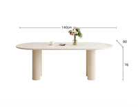 Oval Stone Six-Seater Dining Set