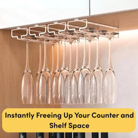 Under-Cabinet Wine Glass Rack