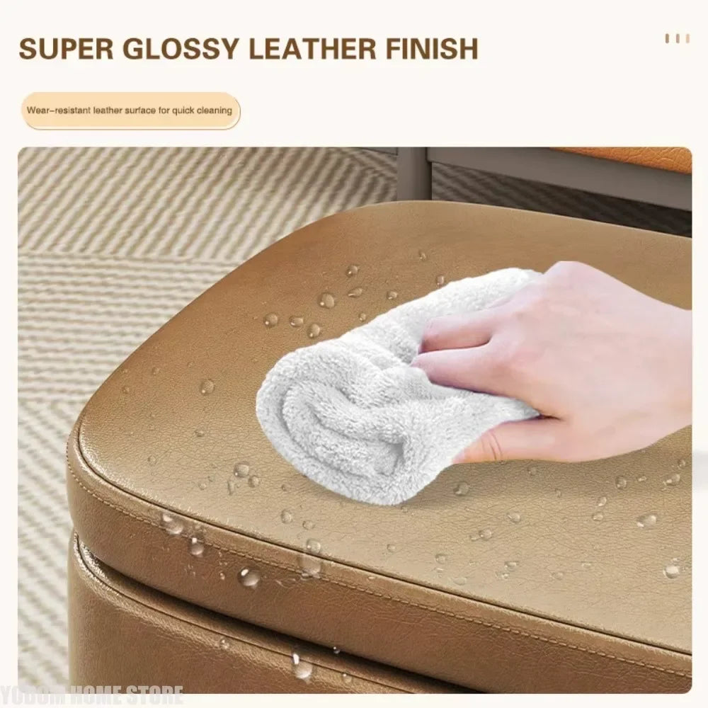 Upholstered Storage Organizer Ottoman