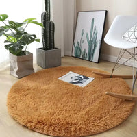 Fluffy Round Bedroom Area Rug