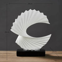 Golden Abstract Resin Sculpture