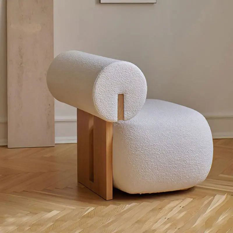 Cream Flannel Leisure Chair