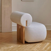 Cream Flannel Leisure Chair