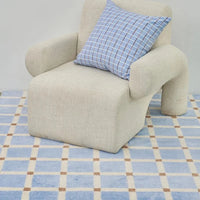 Minimalist Plaid Plush Area Rug