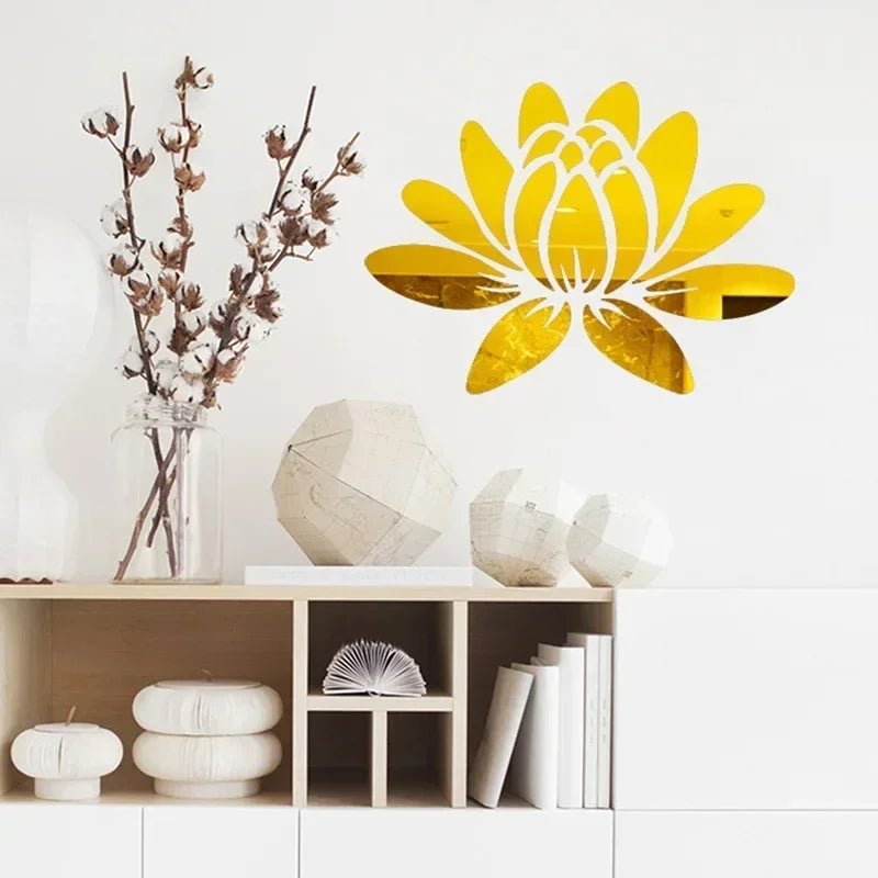 Lotus Reflective Wall Mirror