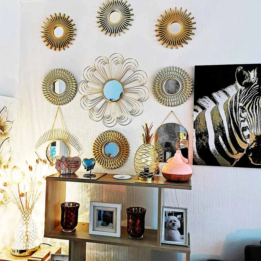 Gold Sunburst Decorative Mirror