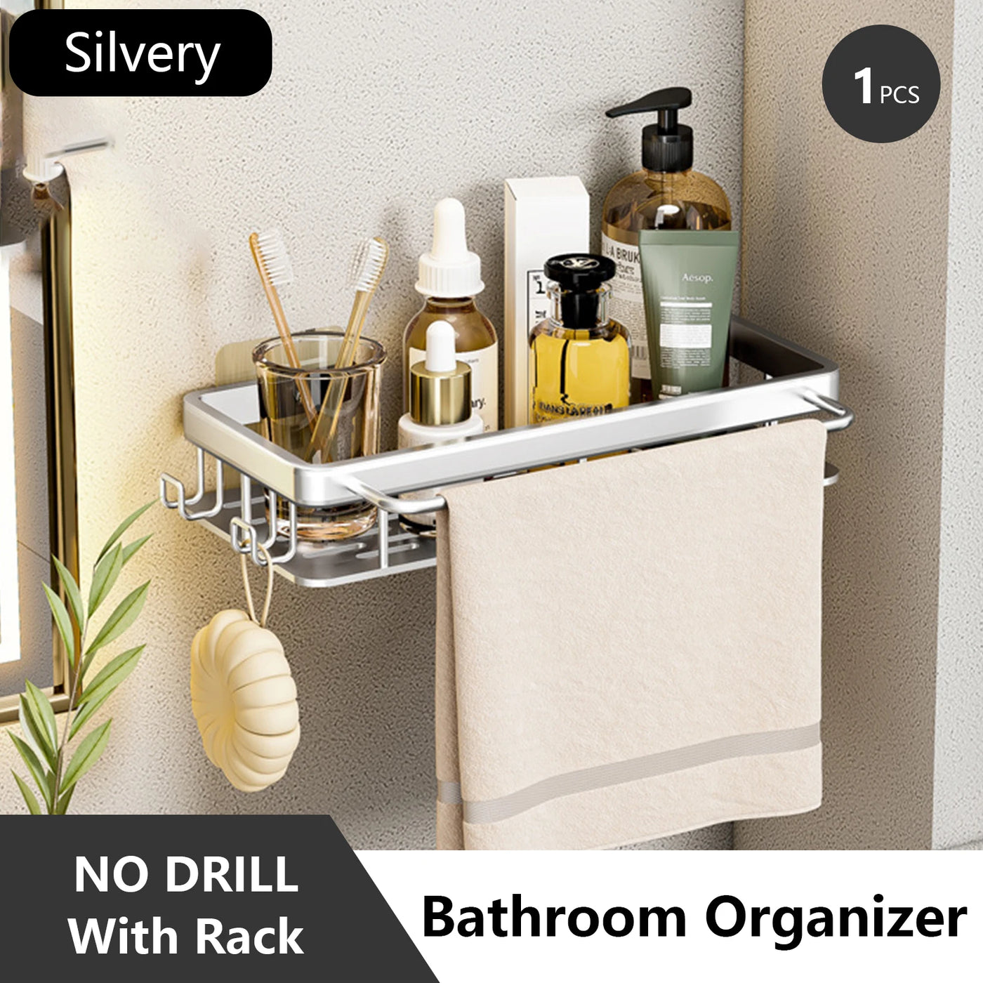 Rustproof Wall Mounted Shower Shelf
