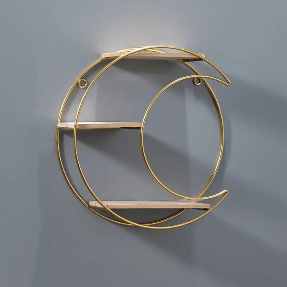 Nordic Gold Metal Wall Shelf