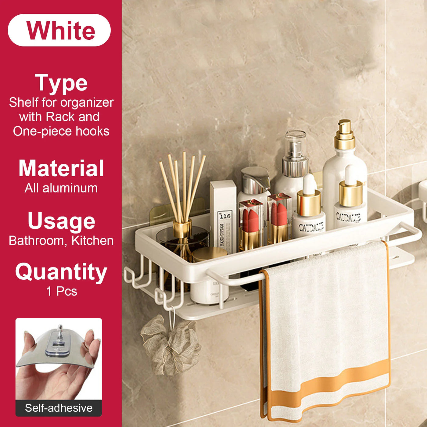 Rustproof Wall Mounted Shower Shelf