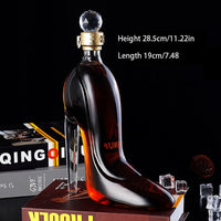 High-Heel Glass Whiskey Decanter