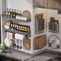 No-Drill Aluminum Kitchen Organizer