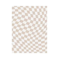 Retro Checkerboard Plush Area Rug