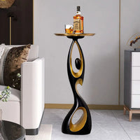Abstract Resin Accent Table