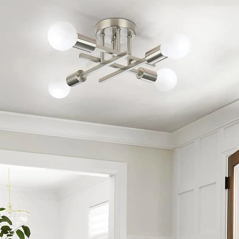Nordic Semi-Flush Ceiling Chandelier