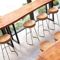 Nordic Solid Wood Bar Stool