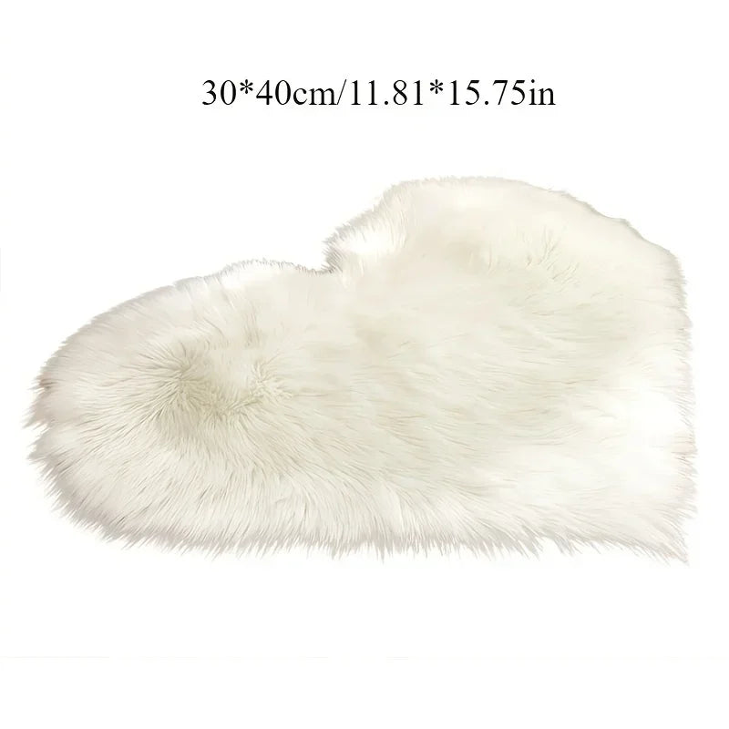 Heart Shaped Plush Accent Rug