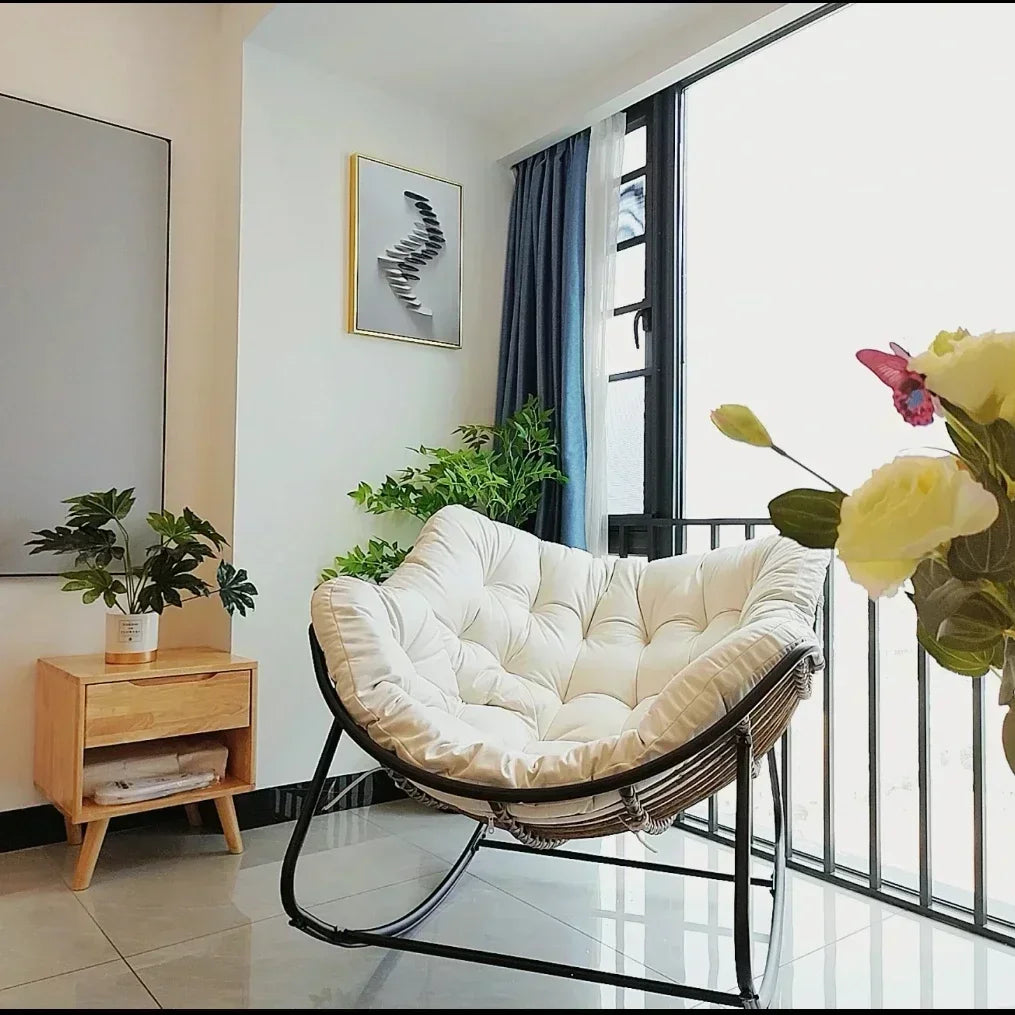 Woven Rattan Rocking Chair