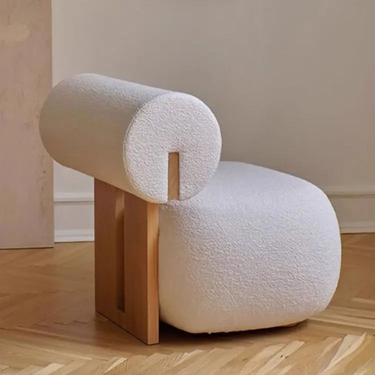Cream Flannel Leisure Chair