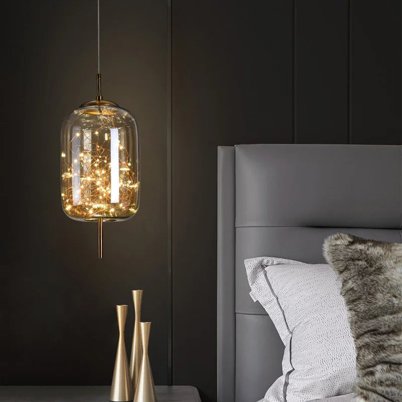 Starlight Glass Bedside Pendant