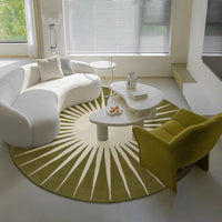 Washable Round Modern Area Rug