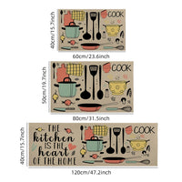 Cartoon Cutlery Kitchen Floor Mat