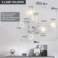Nordic Multi Head Wall Lamp