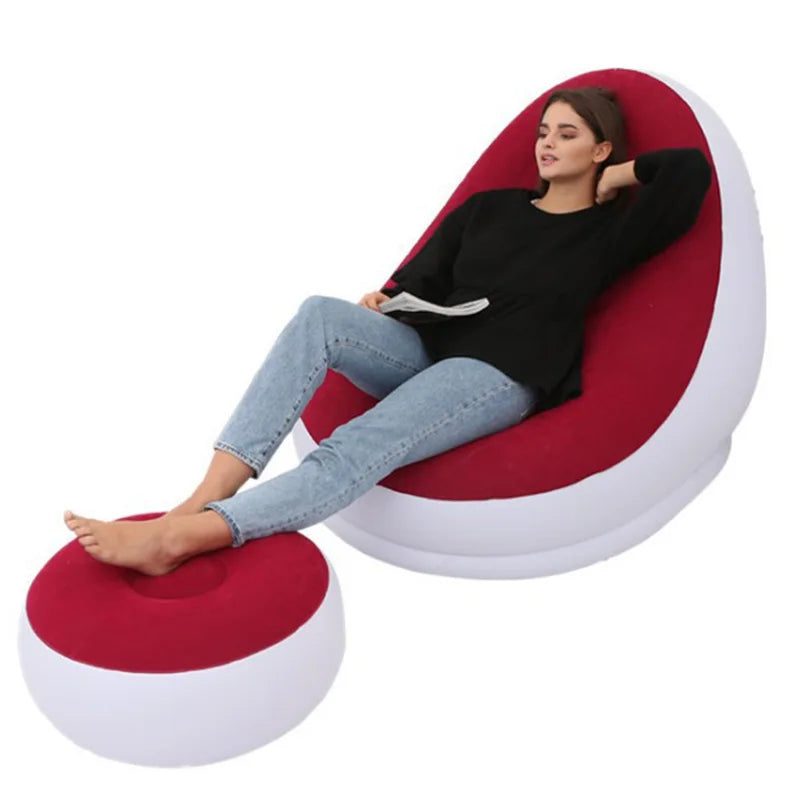 Inflatable Flocked Lounge Chair