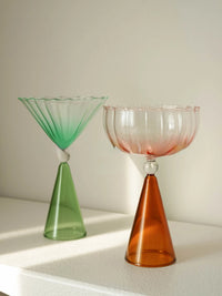 Colorful Champagne Coupe Glass