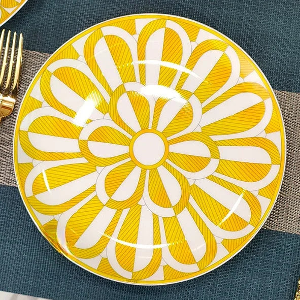 Geometric Bone China Dinnerware Set