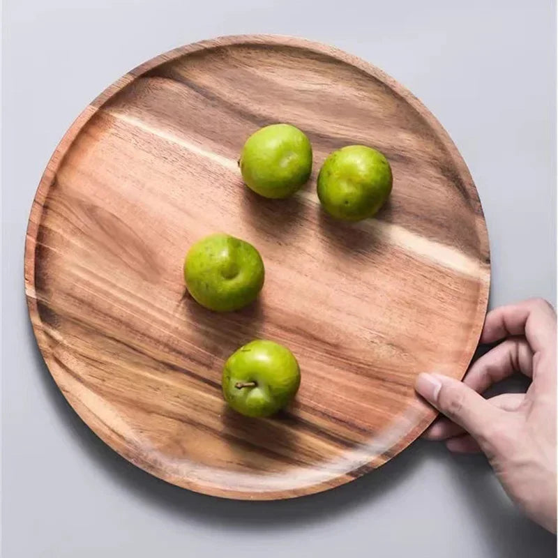 Round Wooden Serving Platter