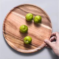 Round Wooden Serving Platter
