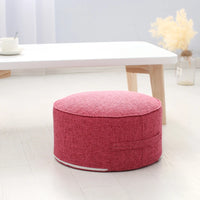 Cotton Linen Meditation Pouf