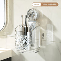 Glacier Pattern Suction Bathroom Shelf