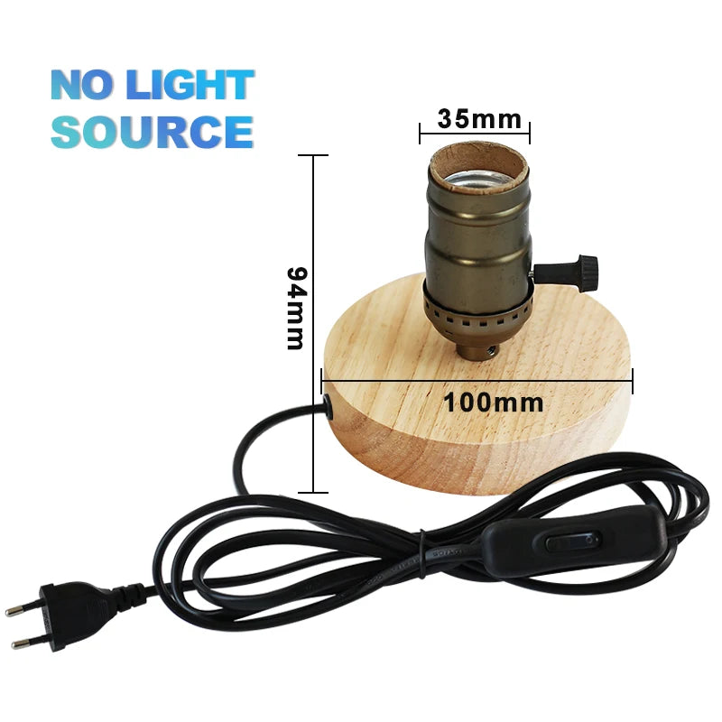Wooden Edison Bulb Base