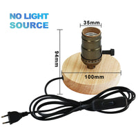 Wooden Edison Bulb Base