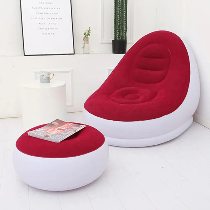 Inflatable Flocked Lounge Chair