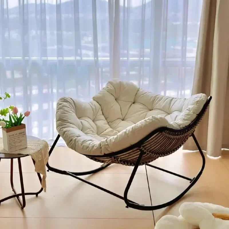Woven Rattan Rocking Chair