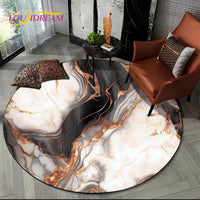 Marble Pattern Round Area Rug