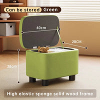 Upholstered Storage Organizer Ottoman