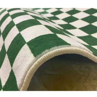 Retro Checkerboard Plush Area Rug