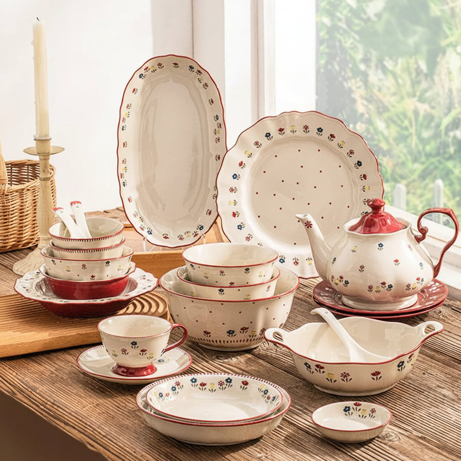 Colorful Vintage Ceramic Dinnerware