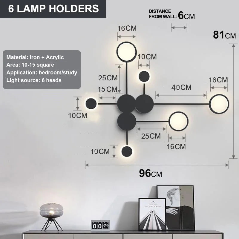 Nordic Multi Head Wall Lamp