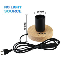 Wooden Edison Bulb Base