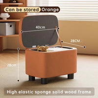Upholstered Storage Organizer Ottoman