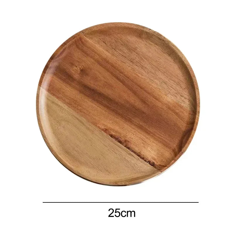 Round Wooden Serving Platter