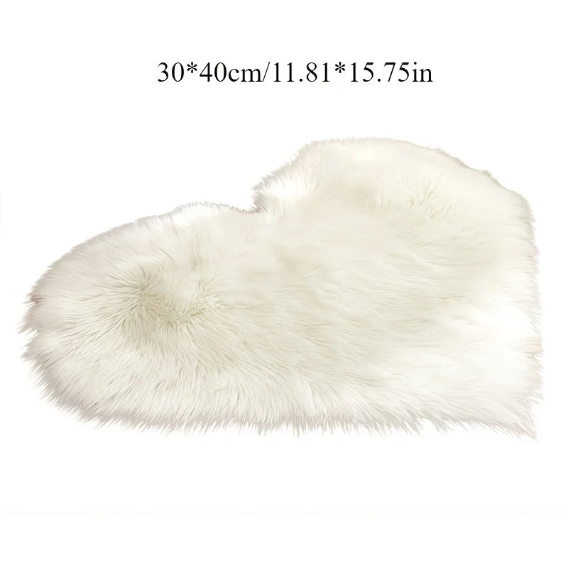 Heart Shaped Plush Accent Rug