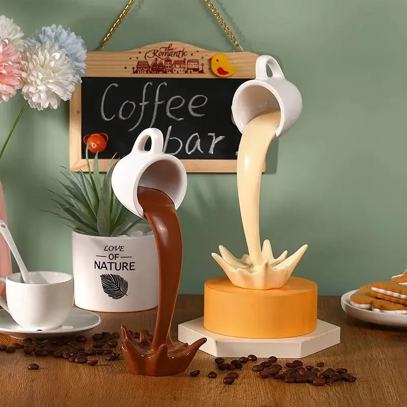 Floating Coffee Illusion Sculpture