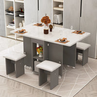Folding Four-Chair Dining Set