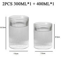 Vertical Pattern Cocktail Glasses