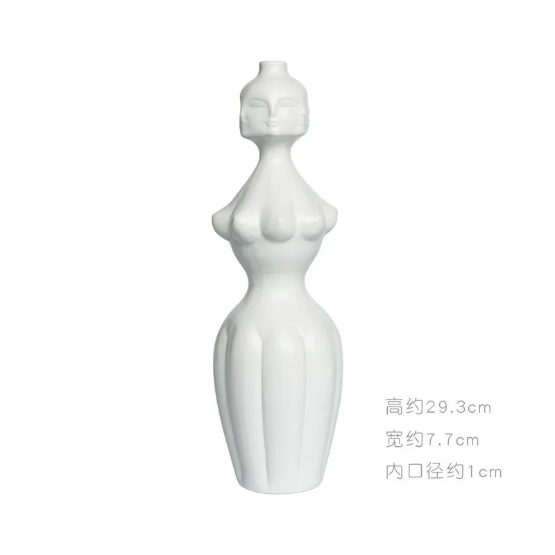 Nordic Face Ceramic Vase